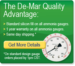 Ammonia Pressure Gauges - Refrigeration, Agricultural, Industrial & OEM ...